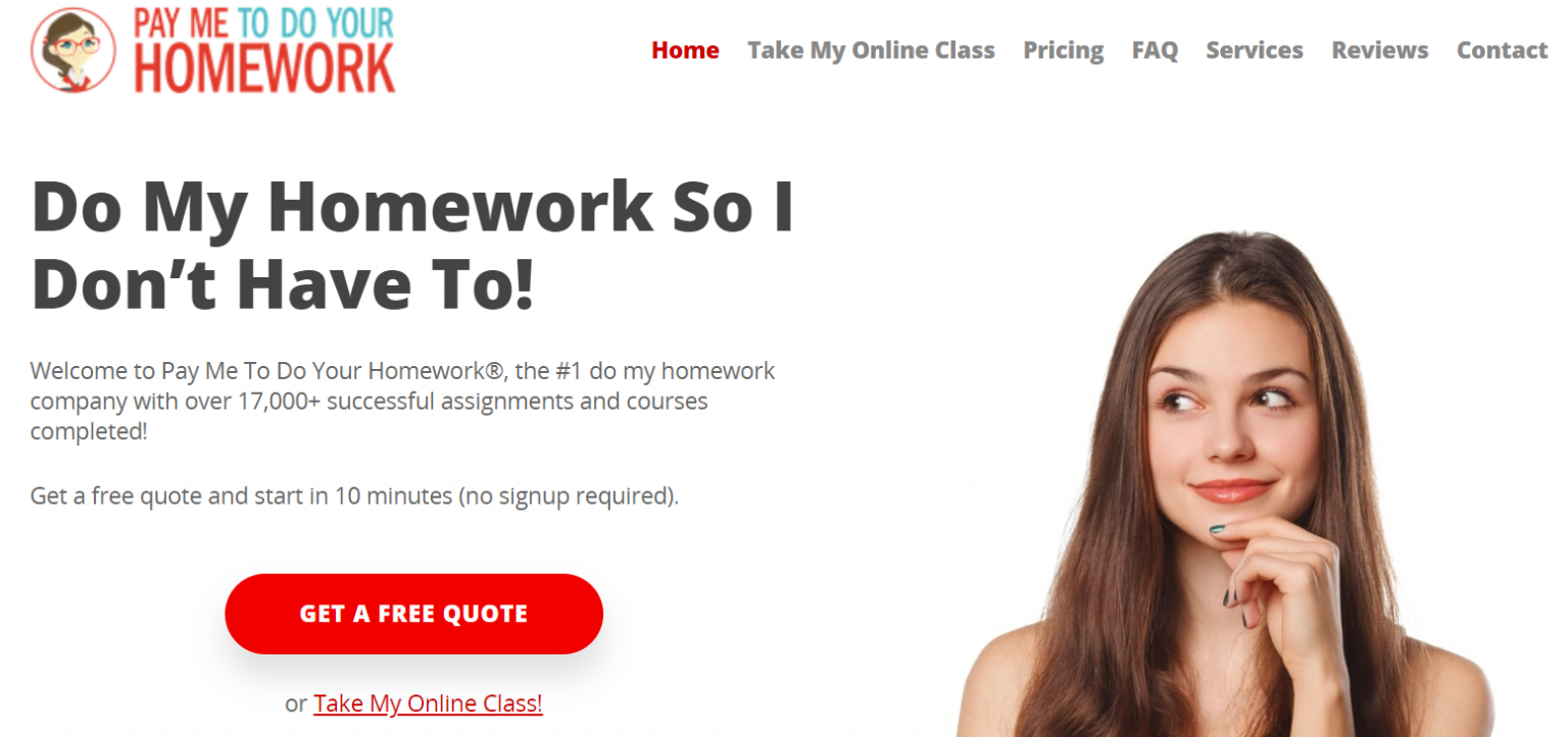 Do My Homework 🇺🇸 | Pay Me to Do Your Homework® Official Site